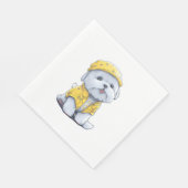 Charmanter süßer Hund Serviette (Ecke)