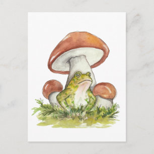 Charmanter Toad unter dem Pilz Feiertagspostkarte