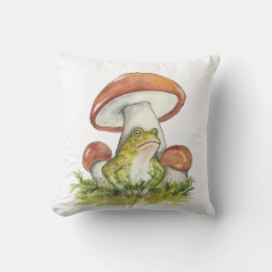 Charmanter Toad unter dem Pilz Kissen