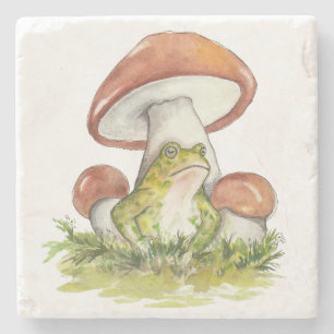 Charmanter Toad unter dem Pilz Steinuntersetzer