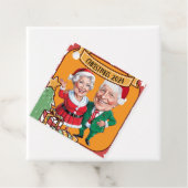 Charmanter Urlaub mit Rot-Gold-Karikatur Geschenkanhänger (Beispiel)