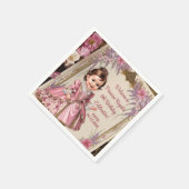 Charmanter Viktorianischer 6. Geburtstag Serviette (Ecke)