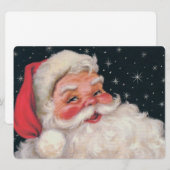 Charmanter Vintager Weihnachtsmann Feiertagskarte (Vorne/Hinten)