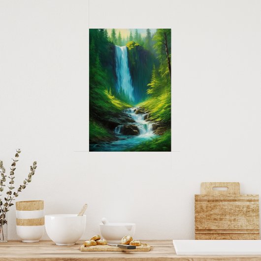 Charmanter Wasserfall-Song Poster (Küche)