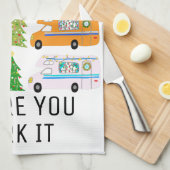 Charmanter Weihnachtscamper Retro RV Motorhomes Xm Geschirrtuch (Viertel Falte)