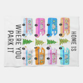 Charmanter Weihnachtscamper Retro RV Motorhomes Xm Geschirrtuch (Horizontal)