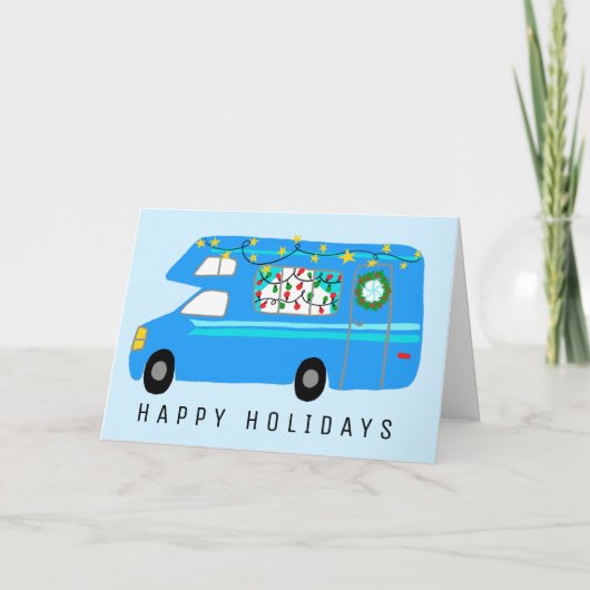 Charmanter Weihnachtscamper Vintag RV Xmas Karte (Vorderseite)