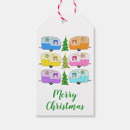 Charmanter Weihnachtscamper Vintager Anhänger RV X (Vorderseite)