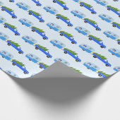 Charmanter Weihnachtscamper Vintager Anhänger RV X Geschenkpapier (Ecke)