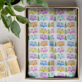 Charmanter Weihnachtscamper Vintager Anhänger RV X Seidenpapier