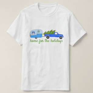 Charmanter Weihnachtscamper Vintager Trailer RV Xm T-Shirt