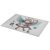 Charmanter Weihnachtsgel Moderner Stil der Folklor Schneidebrett (Ecke)