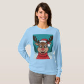 Charmanter Weihnachtsmann-T - Shirt für Mädchen (Vorne ganz)