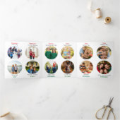 Charmanter WeihnachtsNewsletter mit monatlichen Fo Dreifach Gefaltete Urlaubskarte (Innenseite)