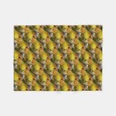 Charmanter Weißer Bündner Papagei Fleecedecke (Vorderseite (Horizontal))
