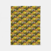 Charmanter Weißer Bündner Papagei Fleecedecke (Vorderseite)