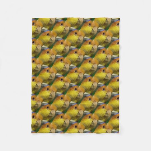 Charmanter Weißer Bündner Papagei Fleecedecke (Vorderseite)