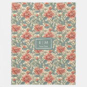 Charmanter Werfer der botanischen Kunst im Morris- Fleecedecke (Vorderseite)