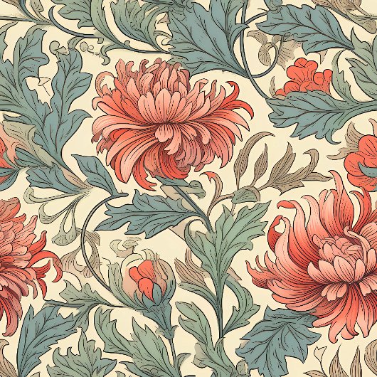 Charmanter Werfer der botanischen Kunst im Morris- Fleecedecke