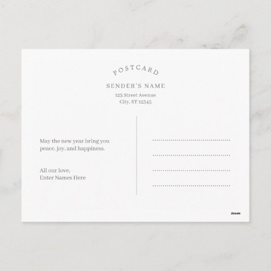 Charmantes 20-Happy New Year Foto Postkarte (Rückseite)