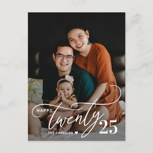 Charmantes 20-Happy New Year Foto Postkarte (Vorderseite)