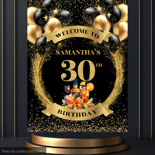 Charmantes 30. Geburtstag Whiskey-Party-Banner Wandteppich