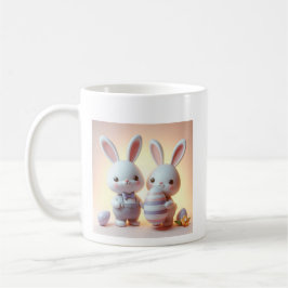 Charmantes 3D Osterhase mit festlichem Ei Kaffeetasse
