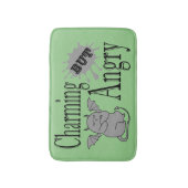 Charmantes, aber wütend kleines böses Zitat lustig Badematte (Vorderseite Vertikal)