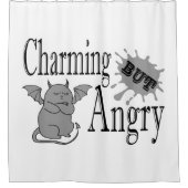 Charmantes, aber wütend kleines böses Zitat lustig Duschvorhang (Vorderseite)