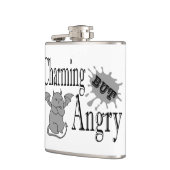 Charmantes, aber wütend kleines böses Zitat lustig Flachmann (Links)