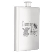 Charmantes, aber wütend kleines böses Zitat lustig Flachmann (Rechts)