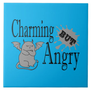 Charmantes, aber wütend kleines böses Zitat lustig Fliese