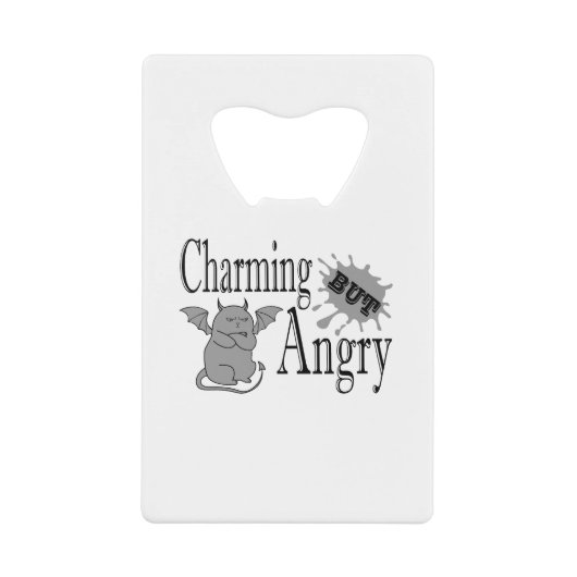 Charmantes, aber wütend kleines böses Zitat lustig Geldbeutel Flaschenöffner (Vorderseite)