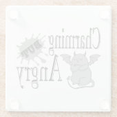 Charmantes, aber wütend kleines böses Zitat lustig Glasuntersetzer (Rückseite)