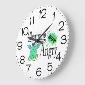 Charmantes, aber wütend kleines böses Zitat lustig Große Wanduhr (Winkel)