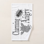 Charmantes, aber wütend kleines böses Zitat lustig Handtuch (Handtuch)