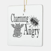 Charmantes, aber wütend kleines böses Zitat lustig Keramikornament (Links)