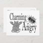 Charmantes, aber wütend kleines böses Zitat lustig Postkarte (Vorne/Hinten)