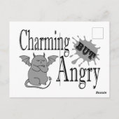 Charmantes, aber wütend kleines böses Zitat lustig Postkarte (Rückseite)