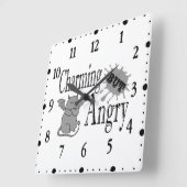 Charmantes, aber wütend kleines böses Zitat lustig Quadratische Wanduhr (Winkel)