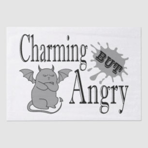 Charmantes, aber wütend kleines böses Zitat lustig Seidenpapier