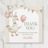 Charmantes Albernes Gänse 1. Geburtstag Vielen Dan Geschenkanhänger (Vorderseite)