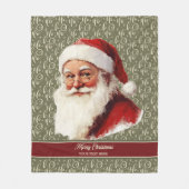 Charmantes altmodisches Weihnachtsfest Fleecedecke (Vorderseite)