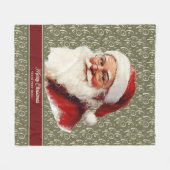 Charmantes altmodisches Weihnachtsfest Fleecedecke (Vorderseite (Horizontal))