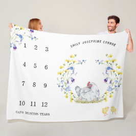 Charmantes Bauernhaus | Baby Milestone Blanket Fleecedecke