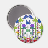 Charmantes Blumenmuster Magnet (Vorderseite/Rückseite)