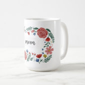 Charmantes Blumenmuster mit "Mutti"-Text Kaffeetasse (VorderseiteRechts)