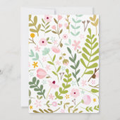 Charmantes Blumentee Party Kinderdusche Einladung (Rückseite)