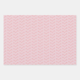 Charmantes Blush Pink Sweet Candy Cane Geschenk Geschenkpapier Set