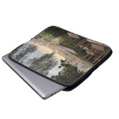Charmantes Café im Freien Laptopschutzhülle (Vorne Knopf)